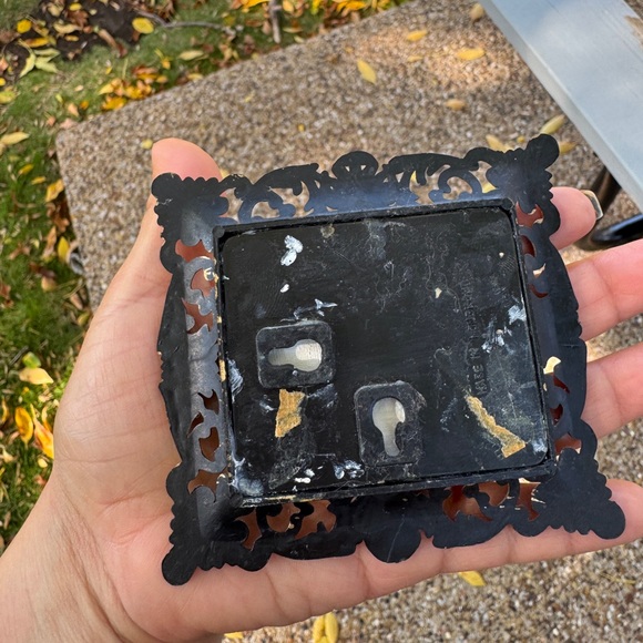 Vintage Miniature Framed Art Print with Ornate Gold-Tone Frame & Stand - Picture 8 of 10